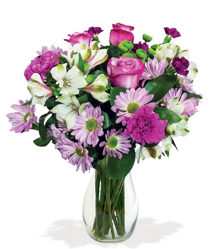 Smiling Floral Basket Flower Delivery